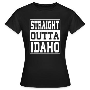 Idaho disant drôle Idaho Cadeau - T-shirt Femme - noir - Devant - AI Model Female 172 dark (172cm)