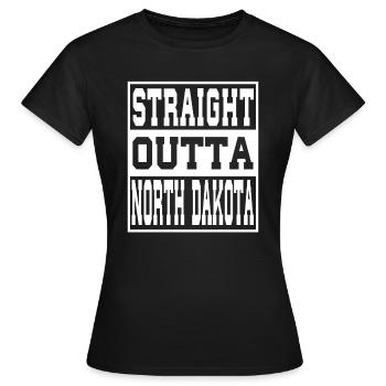Dakota du Nord disant drôle Cadeau du Dakota du Nord - T-shirt Femme - noir - Devant - AI Model Female 172 dark (172cm)