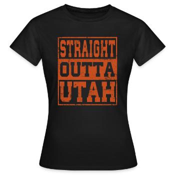 Utah Spruch Lustig Utah Geschenk - Frauen T-Shirt - Schwarz - Vorne - AI Model Female 172 dark (172cm)