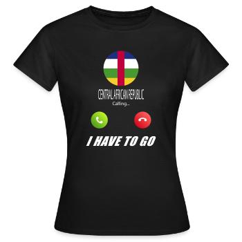 La République centrafricaine appelle Lusiger - T-shirt Femme - noir - Devant - AI Model Female 172 dark (172cm)