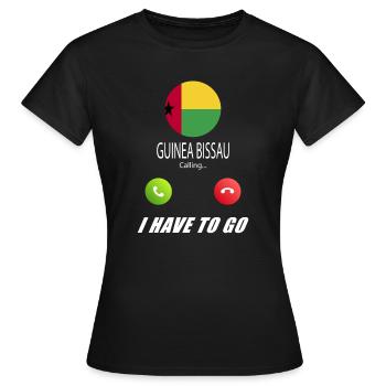 La Guinée-Bissau appelle aux drapeaux Lusiger en disant - T-shirt Femme - noir - Devant - AI Model Female 172 dark (172cm)