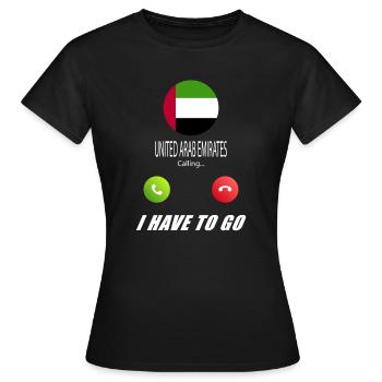 Les Émirats arabes unis appellent Lusiger - T-shirt Femme - noir - Devant - AI Model Female 172 dark (172cm)