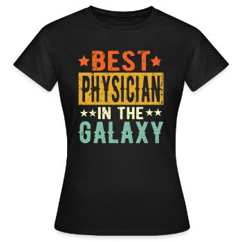 Best Physicist galaxy Physicist Gift - Women's T-Shirt - black - Front - AI Model Female 172 dark (172cm)