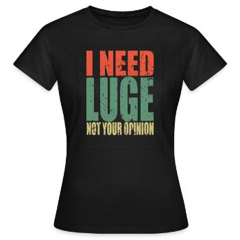 Luge disant drôle - T-shirt Femme - noir - Devant - AI Model Female 172 dark (172cm)