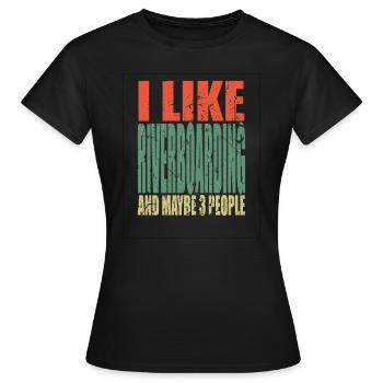 Riverboarding en disant drôle - T-shirt Femme - noir - Devant - AI Model Female 172 dark (172cm)