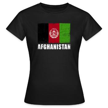 Afghanistan Flag Grunge Afghanistan Flag - T-shirt Femme - noir - Devant - AI Model Female 172 dark (172cm)