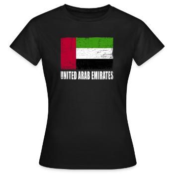 Drapeau des Émirats arabes unis - T-shirt Femme - noir - Devant - AI Model Female 172 dark (172cm)