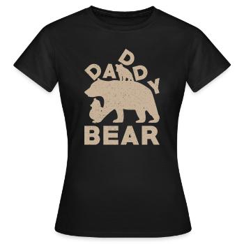 Stolzes Twin Dad Design Mit Twin Dad Bear - Frauen T-Shirt - Schwarz - Vorne - AI Model Female 172 dark (172cm)