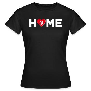 Tunesien Heimat Tunesien Flagge Tunesien Liebe - Frauen T-Shirt - Schwarz - Vorne - AI Model Female 172 dark (172cm)