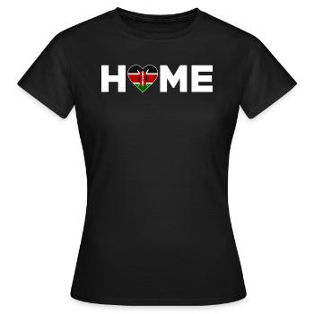 Kenya Accueil Kenya Drapeau Kenya Amour - T-shirt Femme - noir - Devant - AI Model Female 172 dark (172cm)