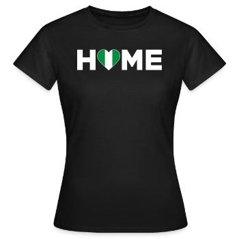 Nigeria Accueil Nigeria Drapeau Nigeria Amour - T-shirt Femme - noir - Devant - AI Model Female 172 dark (172cm)