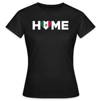 Mexique Accueil Mexique Drapeau Mexique Amour - T-shirt Femme - noir - Devant - AI Model Female 172 dark (172cm)