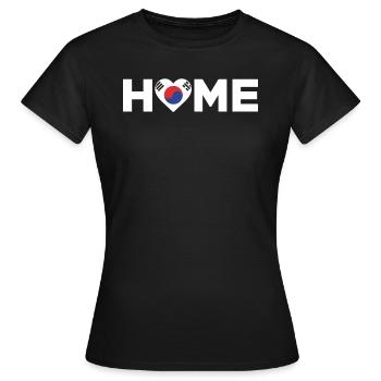 Corée du Sud Accueil Drapeau de la Corée du Sud - T-shirt Femme - noir - Devant - AI Model Female 172 dark (172cm)