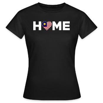Malaisie Accueil Drapeau de la Malaisie - T-shirt Femme - noir - Devant - AI Model Female 172 dark (172cm)