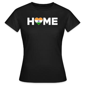 India Home India Flag India Love - Women's T-Shirt - black - Front - AI Model Female 172 dark (172cm)