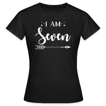 Sieben Jahre Geburtstag Ich Bin Sieben - Frauen T-Shirt - Schwarz - Vorne - AI Model Female 172 dark (172cm)