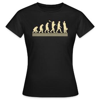 Évolution de la plomberie - T-shirt Femme - noir - Devant - AI Model Female 172 dark (172cm)