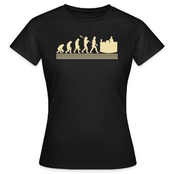 Evolution of Receptionists - Women's T-Shirt - black - Front - AI Model Female 172 dark (172cm)