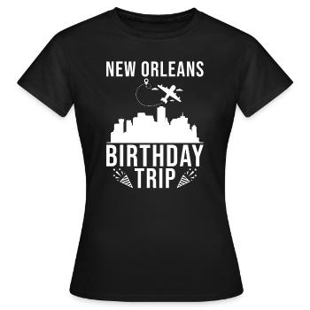 New Orleans Birthday Trip New Orleans - Women's T-Shirt - black - Front - AI Model Female 172 dark (172cm)