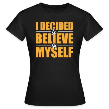 Inspiration Dire confiance en soi - T-shirt Femme - noir - Devant - AI Model Female 172 dark (172cm)