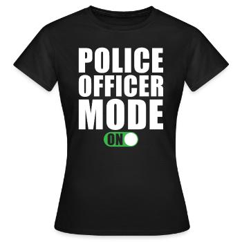 Mode Policier Un policier - T-shirt Femme - noir - Devant - AI Model Female 172 dark (172cm)