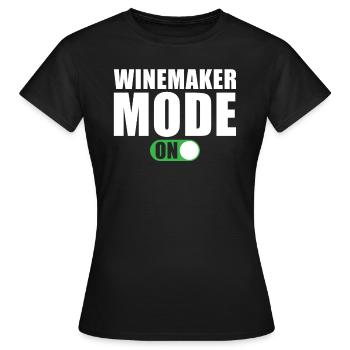 Winemaker mode On - Women's T-Shirt - black - Front - AI Model Female 172 dark (172cm)