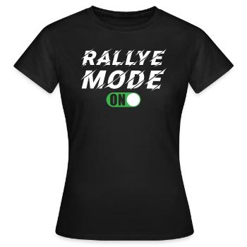 Rallye Rennsport Motorsport Rallye Modus An - Frauen T-Shirt - Schwarz - Vorne - AI Model Female 172 dark (172cm)