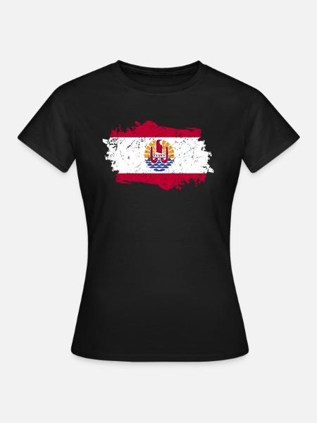 Französisch Polynesien Flagge - Frauen T-Shirt - Schwarz