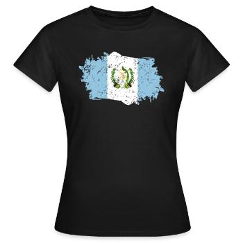 Guatemala Flagge Grunge Guatemala Fahne - Frauen T-Shirt - Schwarz - Vorne - AI Model Female 172 dark (172cm)