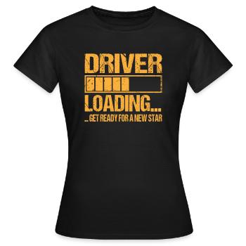 Driver loading Driver training - Women's T-Shirt - black - Front - AI Model Female 172 dark (172cm)