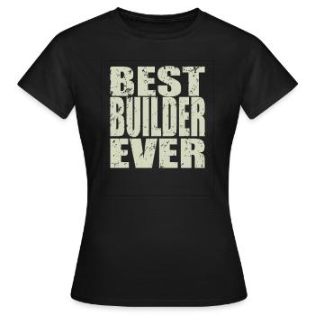 Meilleur travailleur de la construction de tous les temps Cadeau de travailleur de la construction - T-shirt Femme - noir - Devant - AI Model Female 172 dark (172cm)
