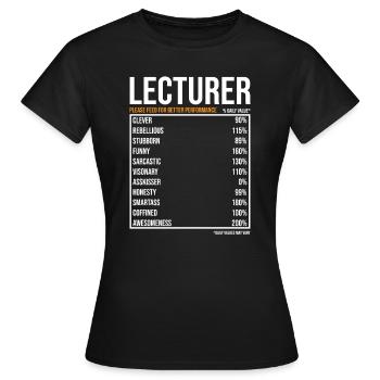 Dozent Dozentin tageswerte Lustige Dozent - Frauen T-Shirt - Schwarz - Vorne - AI Model Female 172 dark (172cm)
