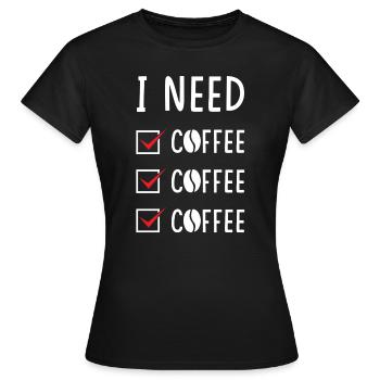 Café Café Café - T-shirt Femme - noir - Devant - AI Model Female 172 dark (172cm)
