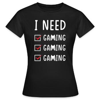 Gaming Gaming Gaming - T-shirt Femme - noir - Devant - AI Model Female 172 dark (172cm)