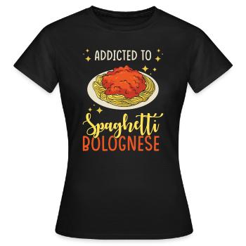 Spaghetti Bolognese - Frauen T-Shirt - Schwarz - Vorne - AI Model Female 172 dark (172cm)