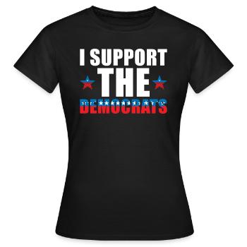 Soutien des démocrates aux États-Unis - T-shirt Femme - noir - Devant - AI Model Female 172 dark (172cm)