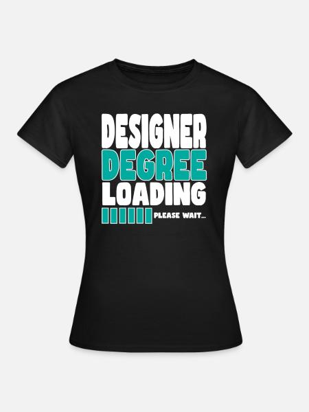Designer lädt Ausbildung - Frauen T-Shirt - Schwarz