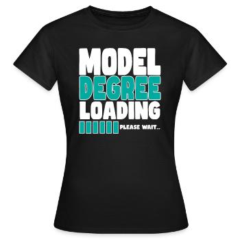 Model invites training - Women's T-Shirt - black - Front - AI Model Female 172 dark (172cm)