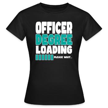 Offizier lädt Ausbildung - Frauen T-Shirt - Schwarz - Vorne - AI Model Female 172 dark (172cm)