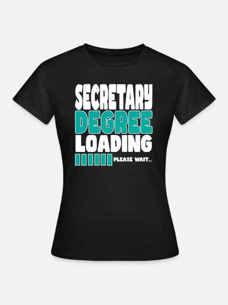 Sekretärin lädt Ausbildung - Frauen T-Shirt - Schwarz