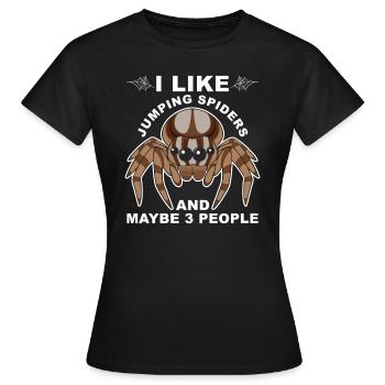 Dicton Jumping Spider - T-shirt Femme - noir - Devant - AI Model Female 172 dark (172cm)