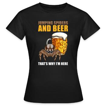 Dicton Jumping Spider - T-shirt Femme - noir - Devant - AI Model Female 172 dark (172cm)