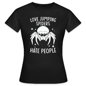 Dicton Jumping Spider - T-shirt Femme - noir - Devant - AI Model Female 172 dark (172cm)