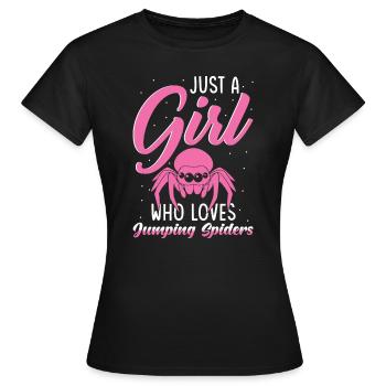 Dicton Jumping Spider - T-shirt Femme - noir - Devant - AI Model Female 172 dark (172cm)