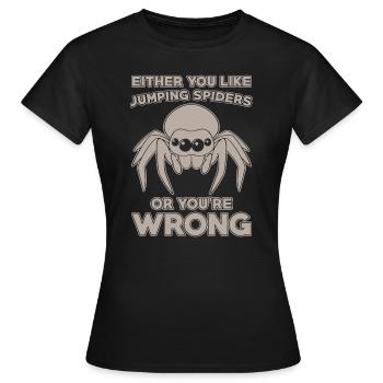 Dicton Jumping Spider - T-shirt Femme - noir - Devant - AI Model Female 172 dark (172cm)
