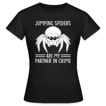 Dicton Jumping Spider - T-shirt Femme - noir - Devant - AI Model Female 172 dark (172cm)