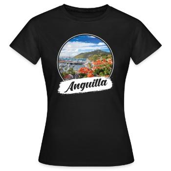 Souvenir d’Anguilla - T-shirt Femme - noir - Devant - AI Model Female 172 dark (172cm)