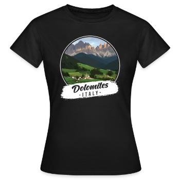 Dolomites Italie Souvenir - T-shirt Femme - noir - Devant - AI Model Female 172 dark (172cm)