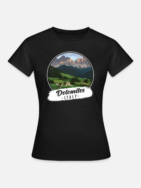 Dolomites Italy Souvenir - Women's T-Shirt - black