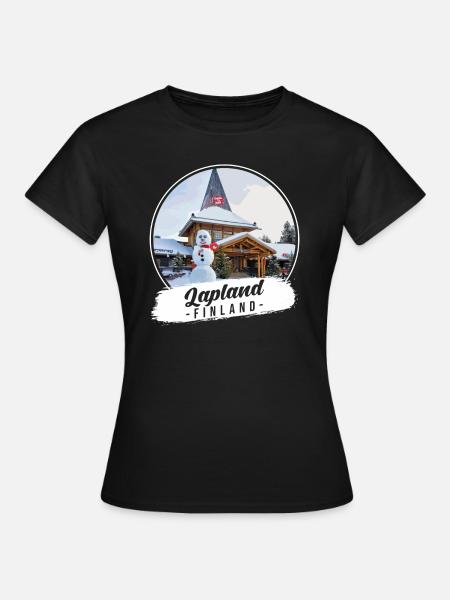 Lappland Finnland Souvenir - Frauen T-Shirt - Schwarz
